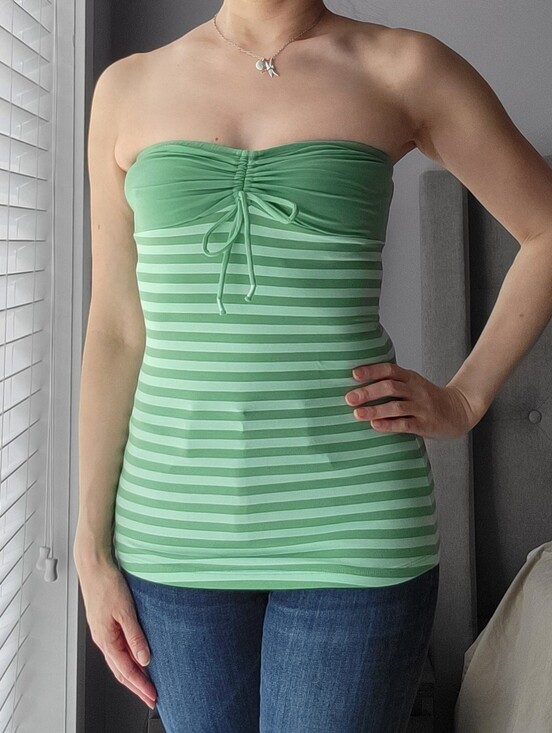 Garage Tops - Garage Y2K Strapless Stripe Top
